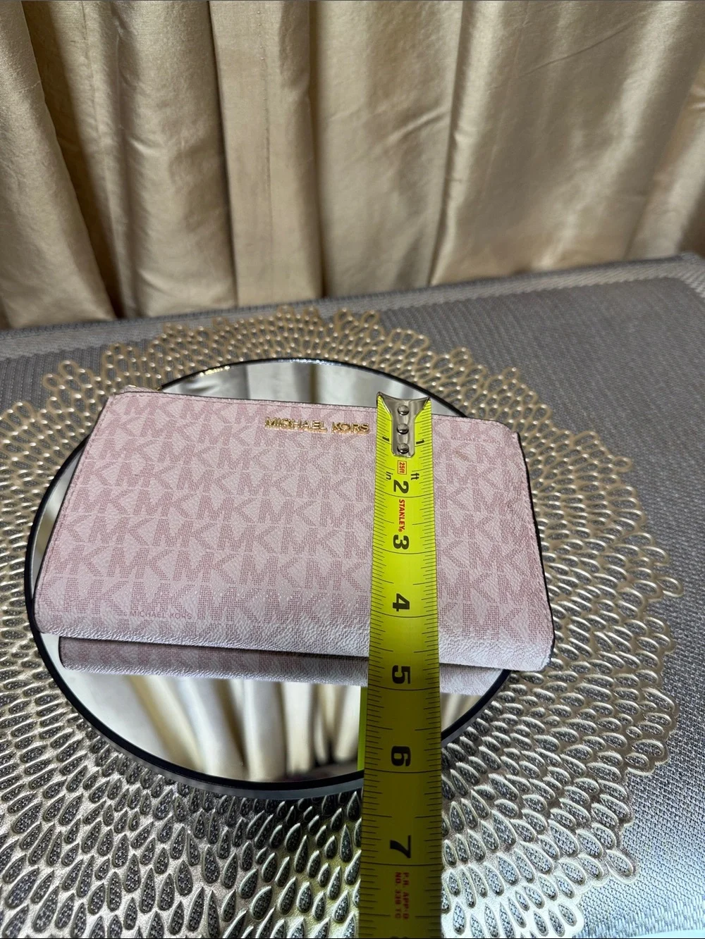 Michael Kors Blush Pink Signature Double Zip Wallet